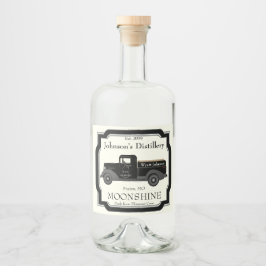 Zuhause Bar Fun Moonshine Jug Vintag Truck Alkoholflaschenetikett