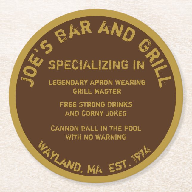 Zuhause Bar Funny Untersetzer (Vorderseite)