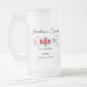 Zuhause Bar Tavern Pub Man Höhle Kaltbier Mattglas Bierglas
