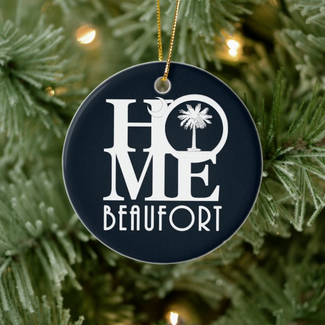 ZUHAUSE Beaufort South Carolina Keramik Ornament (Baum)