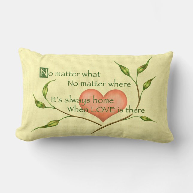 Zuhause bei Liebe Lendenkissen (Vorderseite)