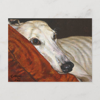 Zuhause beim letzten Windhund Postkarte