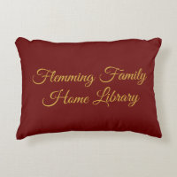 Zuhause-Bibliothekskissen, rot & gold, elegantes D