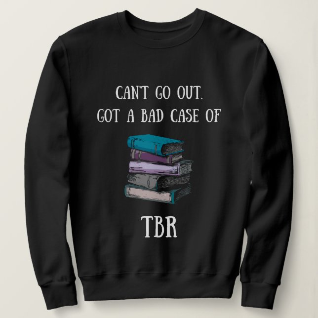 Zuhause bleibe und Sweatshirt lesen (Design vorne)
