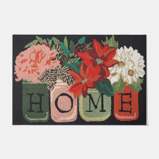 Zuhause Blume Door Mat, Begrüßungsmatte Fußmatte