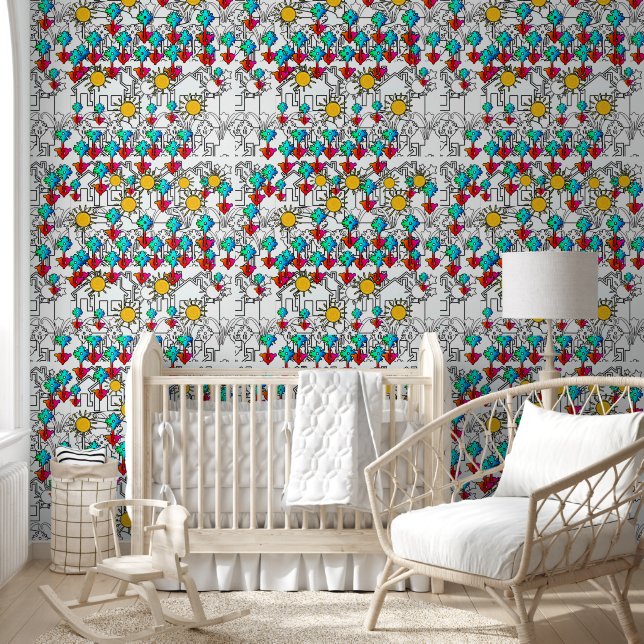 Zuhause Blume Sunshine Kinder Tapete (Kinder)