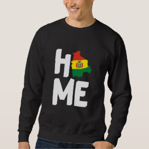 Zuhause Bolivian Roots Karte Bolivien Liebhaber Fl Sweatshirt