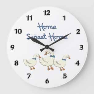 Zuhause-Bonbon-Zuhause Große Wanduhr