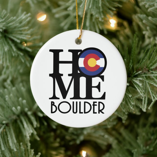 ZUHAUSE Boulder Colorado Keramik Ornament (Baum)