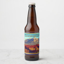 Zuhause brauen Rocky Mountain Deer im Detail anpas Bierflaschenetikett