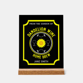 Zuhause Braut Dandelion Wine Custom Acrylschild