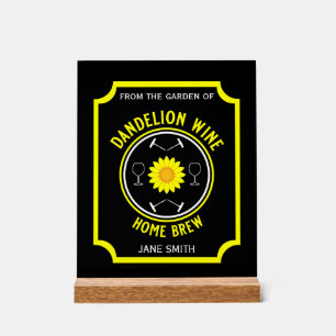 Zuhause Braut Dandelion Wine Custom Acrylschild