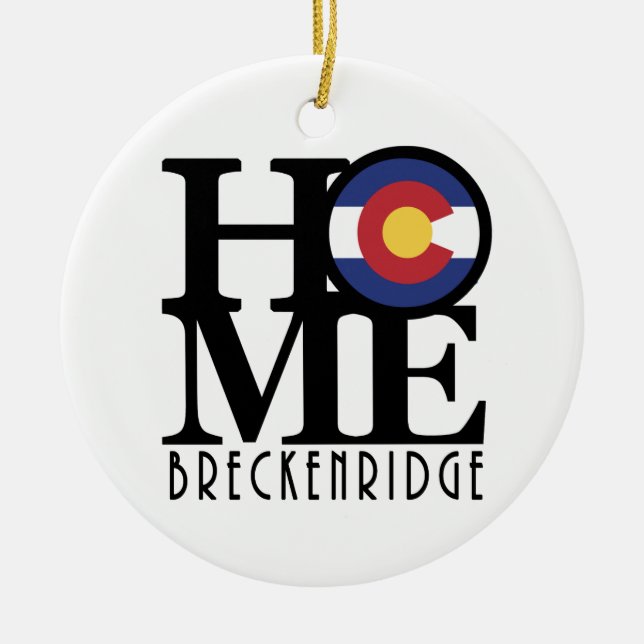 ZUHAUSE Breckenridge Co Keramik Ornament (Vorne)