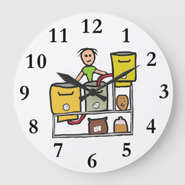 Zuhause Brewing Große Wanduhr (Vorderseite)