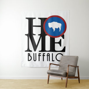 ZUHAUSE Buffalo Wyoming Wandteppich
