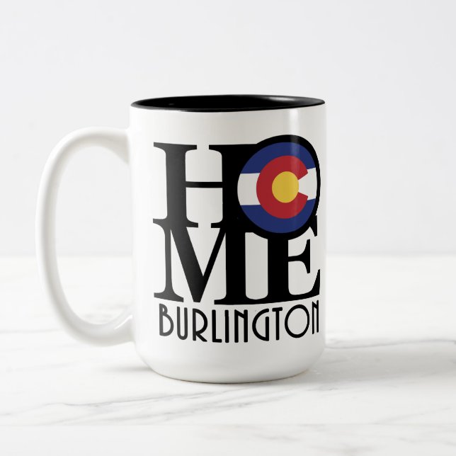 ZUHAUSE Burlington Colorado 15oz Zweifarbige Tasse (Links)