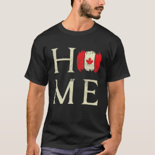 Zuhause Canada Day Maple Proud kanadische Flagge K T-Shirt
