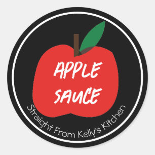 Zuhause Canning Business Apple Sauce Modern Label Runder Aufkleber