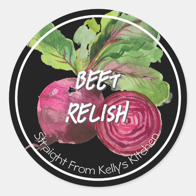 Zuhause Canning Business Beet Relief Label Runder Aufkleber (Vorderseite)
