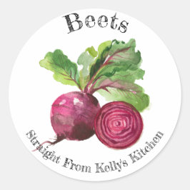 Zuhause Canning Business Beets Food Label Runder Aufkleber