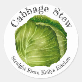 Zuhause Canning Business Cabbage Stechen Food Labe Runder Aufkleber