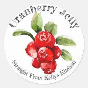 Zuhause Canning Business Cranberry Jelly Food Labe Runder Aufkleber