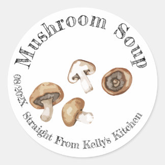 Zuhause Canning Business Mushroom Soup Food Label Runder Aufkleber