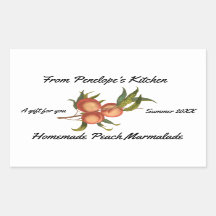 Zuhause Canning Peach Marmalade Ihr Namensschild