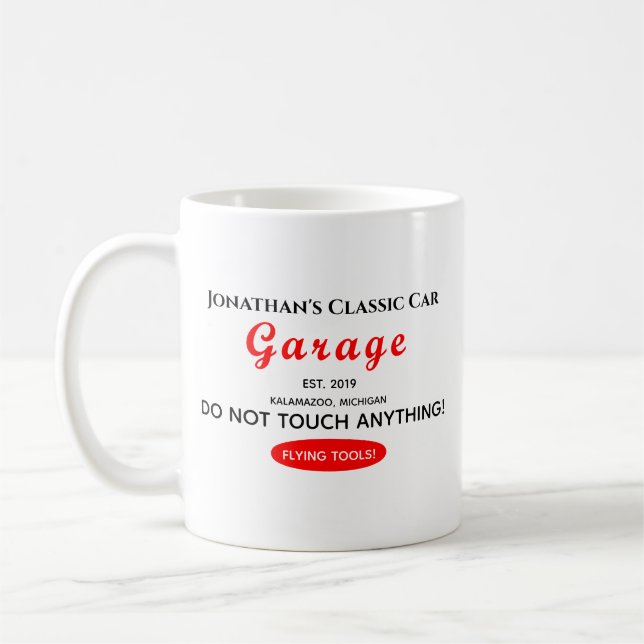 Zuhause Car Mechanic Garage Flying Tools Kaffee Ta Kaffeetasse (Links)