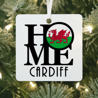 ZUHAUSE Cardiff Wales Keramik Ornament