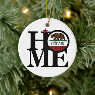 ZUHAUSE Carlsbad Kalifornien Keramik Ornament
