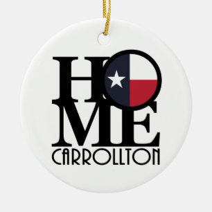 ZUHAUSE Carrollton Texas Keramik Ornament