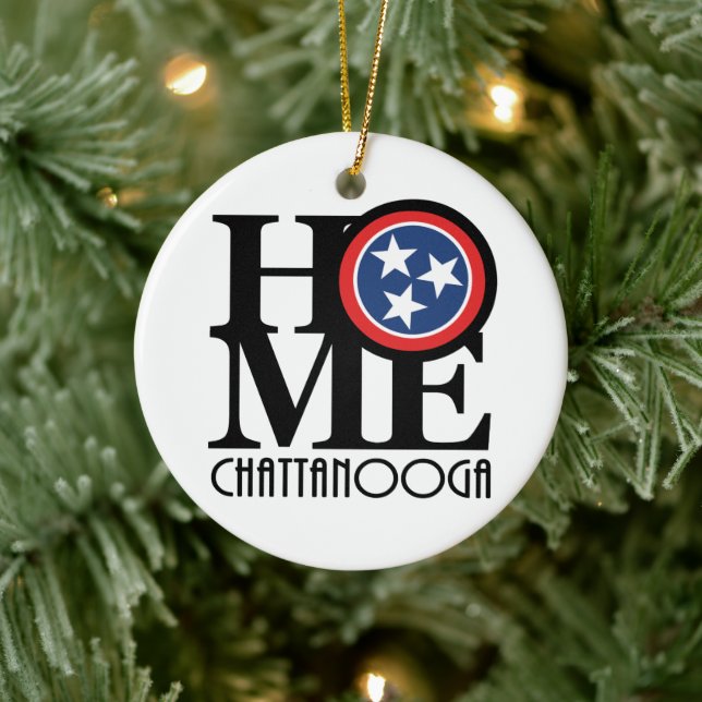 ZUHAUSE Chattanooga Tennessee Keramik Ornament (Baum)