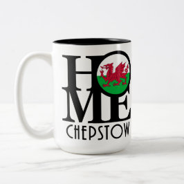 ZUHAUSE Chepstow Wales 15oz Zweifarbige Tasse
