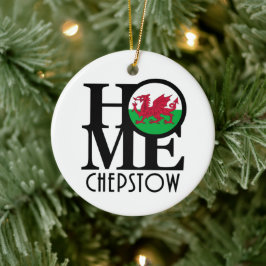 ZUHAUSE Chepstow Wales Keramik Ornament