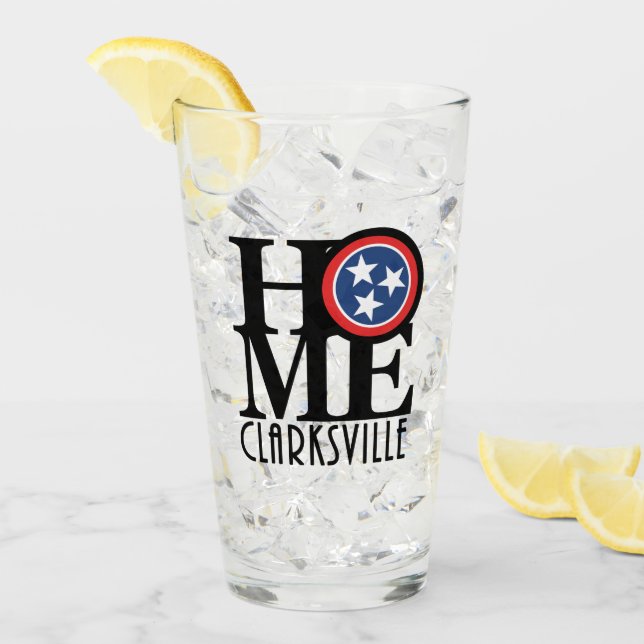 ZUHAUSE Clarksville Tennesseee Glas (Vorderseite Ice)