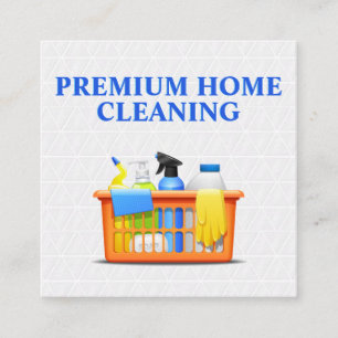 Zuhause Cleaners   Maid   Reinigungsmittel   Flies Quadratische Visitenkarte