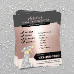 Zuhause Cleaning Housekeeping Service Rose Gold Flyer<br><div class="desc">Rose Gold Zuhause Cleaning House Behalte Service Flyer.</div>