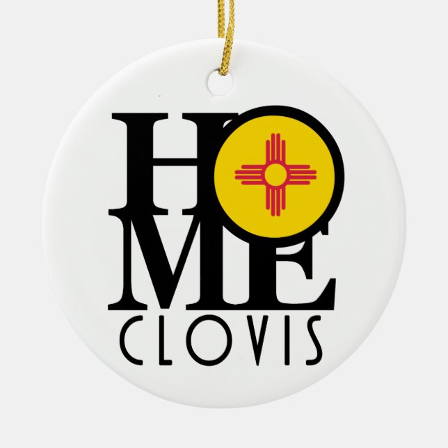 ZUHAUSE Clovis New Mexico Keramik Ornament (Vorne)