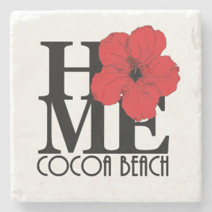 ZUHAUSE Cocoa Beach Red Hibiskus Steinuntersetzer