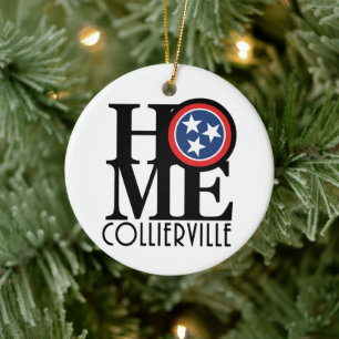 ZUHAUSE Collierville Tennessee Keramik Ornament