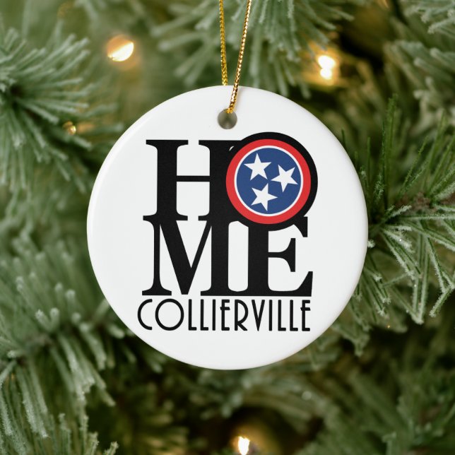 ZUHAUSE Collierville Tennessee Keramik Ornament (Baum)