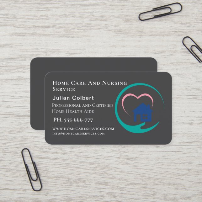 Zuhause Companion Service Business Card Visitenkarte (Vorderseite/Rückseite Beispiel)