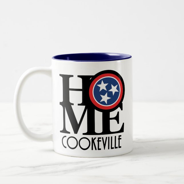 ZUHAUSE Cookeville Tennessee 11oz Zweifarbige Tasse (Links)