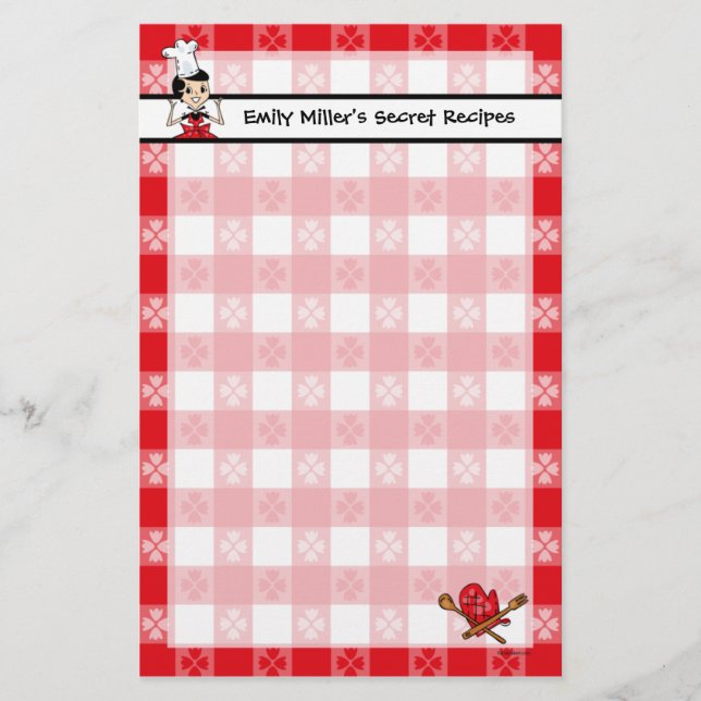Zuhause Cookin Gewohnheits-Briefpapier Briefpapier (Vorderseite)