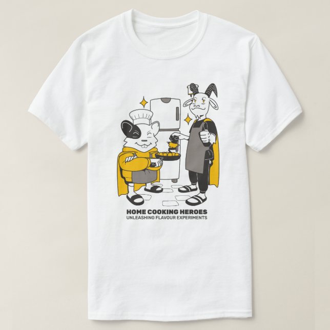 Zuhause Cooking Heroes entfesselt Geschmacksexperi T-Shirt (Design vorne)