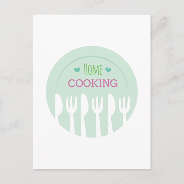 Zuhause Cooking Postkarte (Vorderseite)