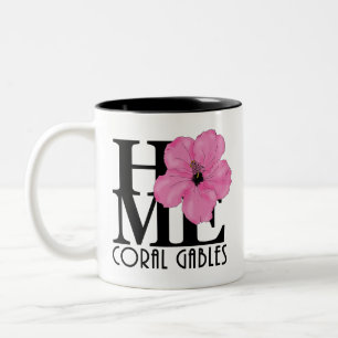 ZUHAUSE Coral Gables Pink Hibiskus 11oz Zweifarbige Tasse