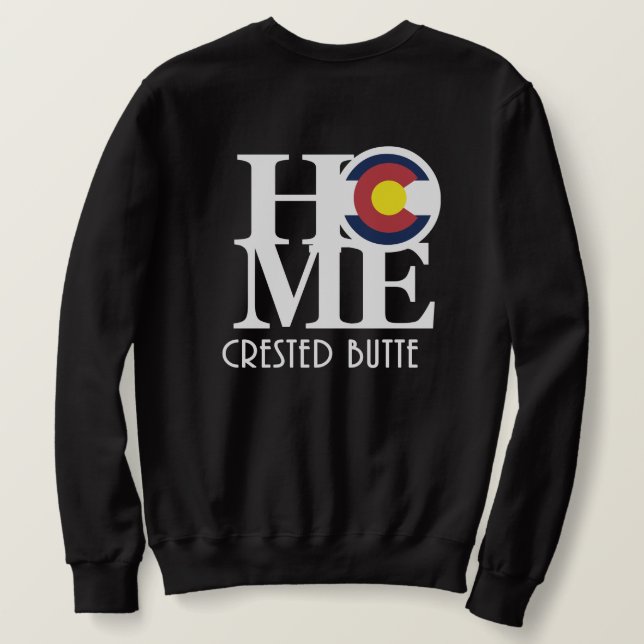 ZUHAUSE Crested Butte (Rückseite) Sweatshirt (Design Rückseite)