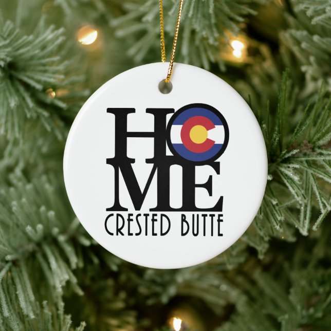 ZUHAUSE Crete Butte Colorado Keramik Ornament (Baum)